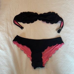 Victoria Secret Black Scalloped Bikini
